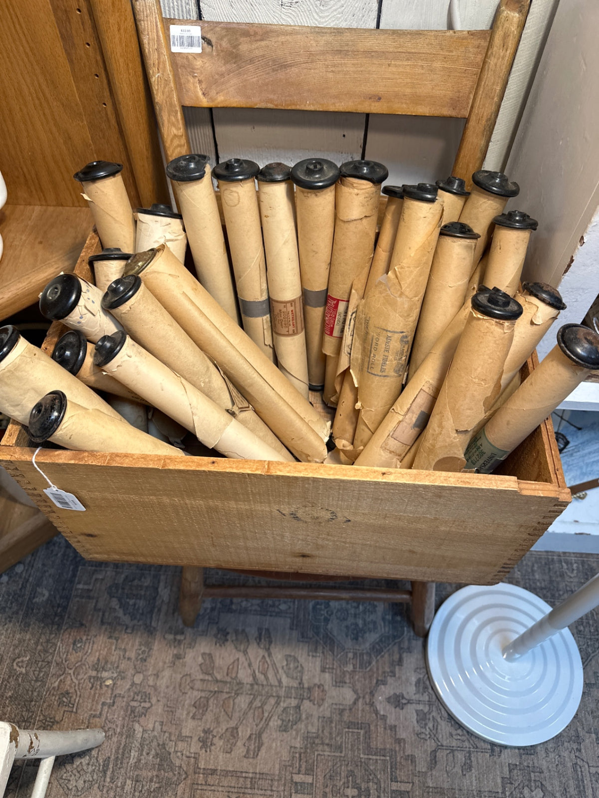 Vintage player piano scrolls