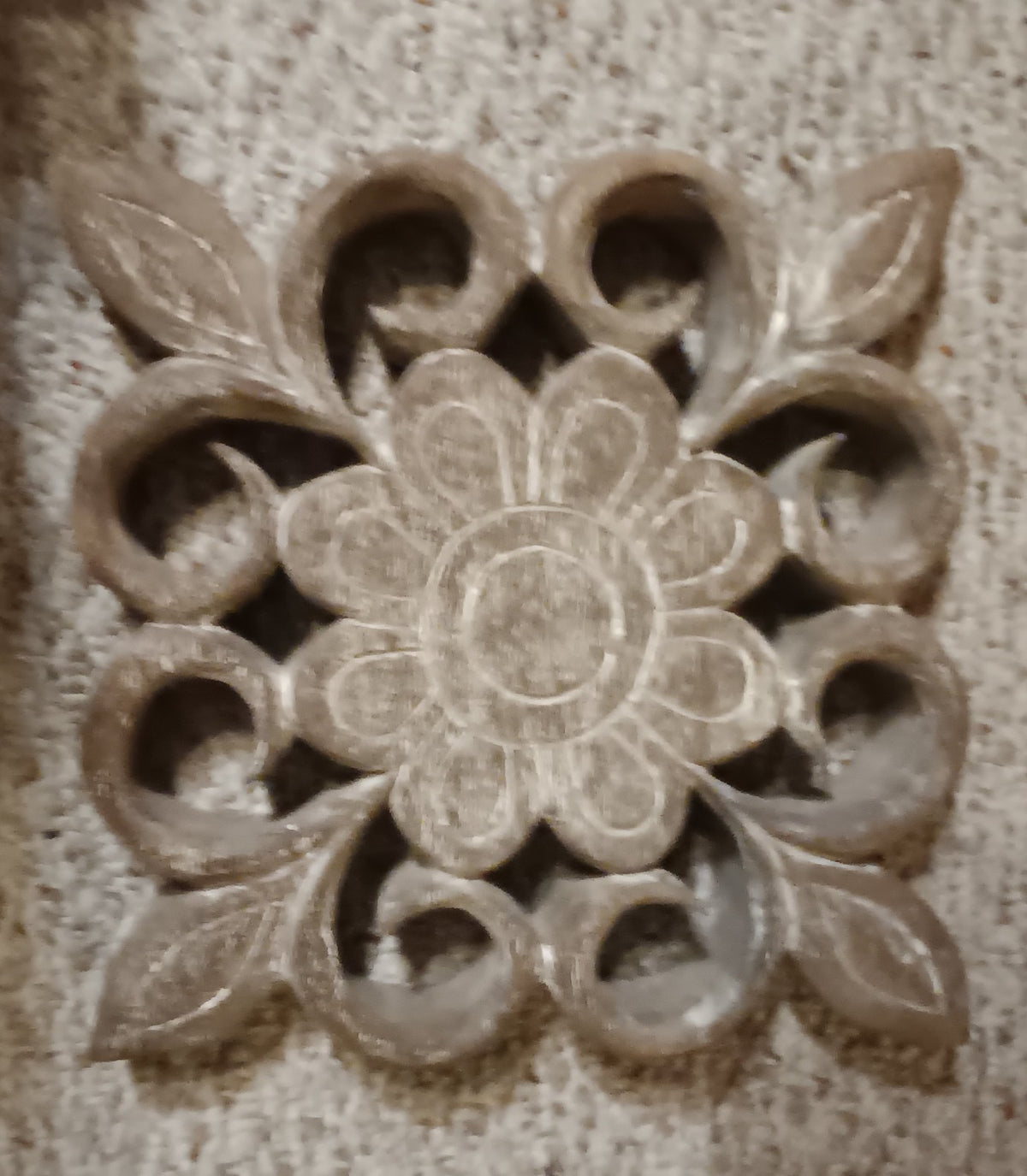 Indoor or Outdoor 12" Square w/Floral Motif 