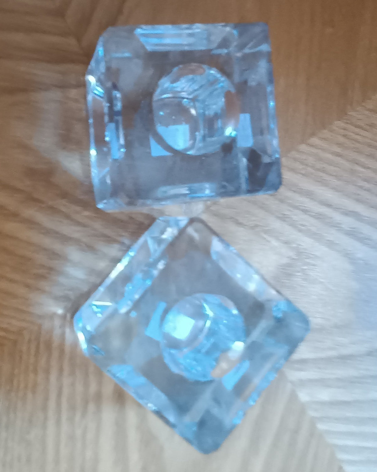 Glass Cube Candle Holders