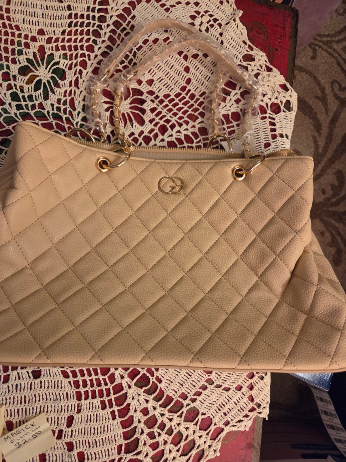 Grace, Elizabeth, huge purse.