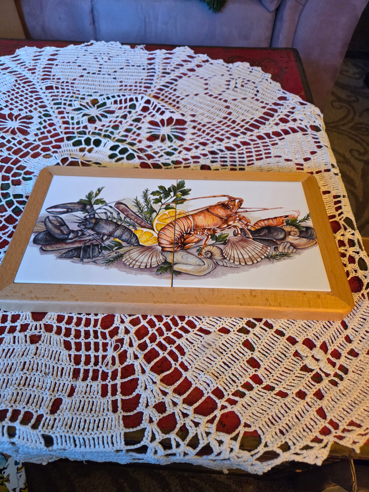 Ceramic lobster tray board