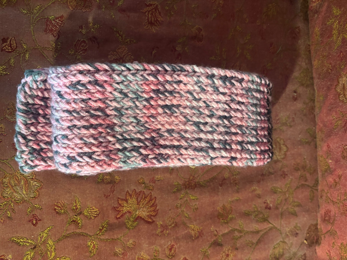 Handmade Knitted Double Thick light pink, purple & multi colors. 