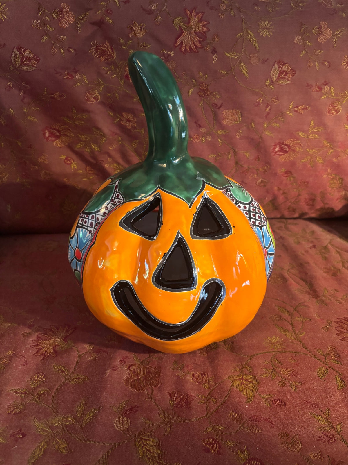 Large Ceramic Mexican hollow pumpkin