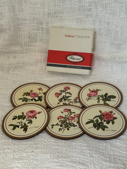 Pimpernel vintage roses coaster set of 6