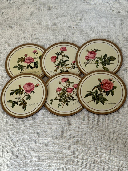 Pimpernel vintage roses coaster set of 6