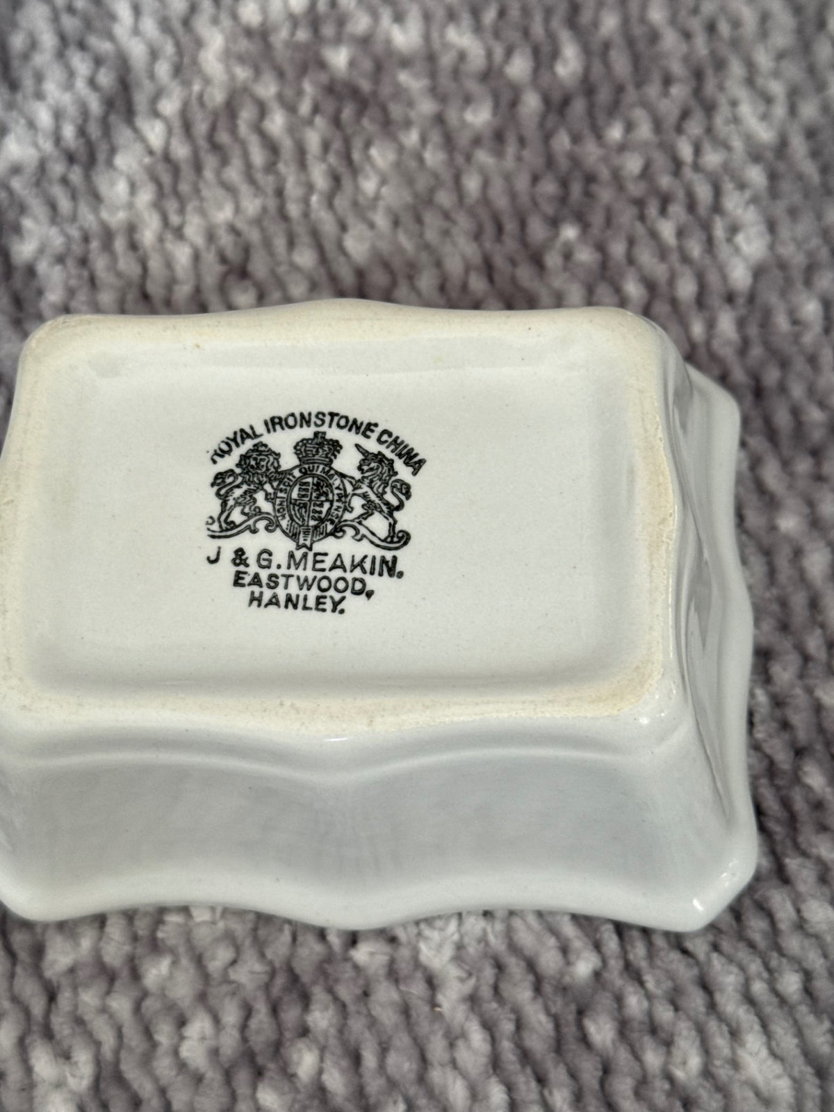 Antique White Ironstone Soap dish England 