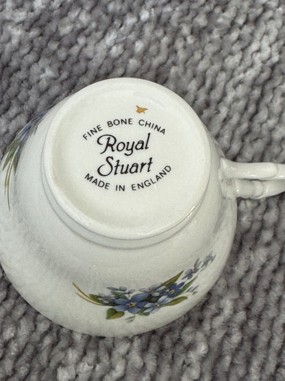 Royal Stuart Forget me not teacup & saucer  England 