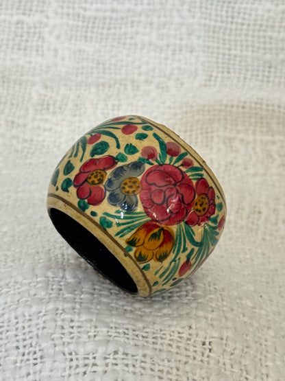 Hand painted napkin ring 