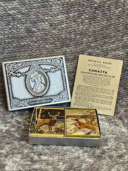 Vintage double  deck buck playing cards complete 