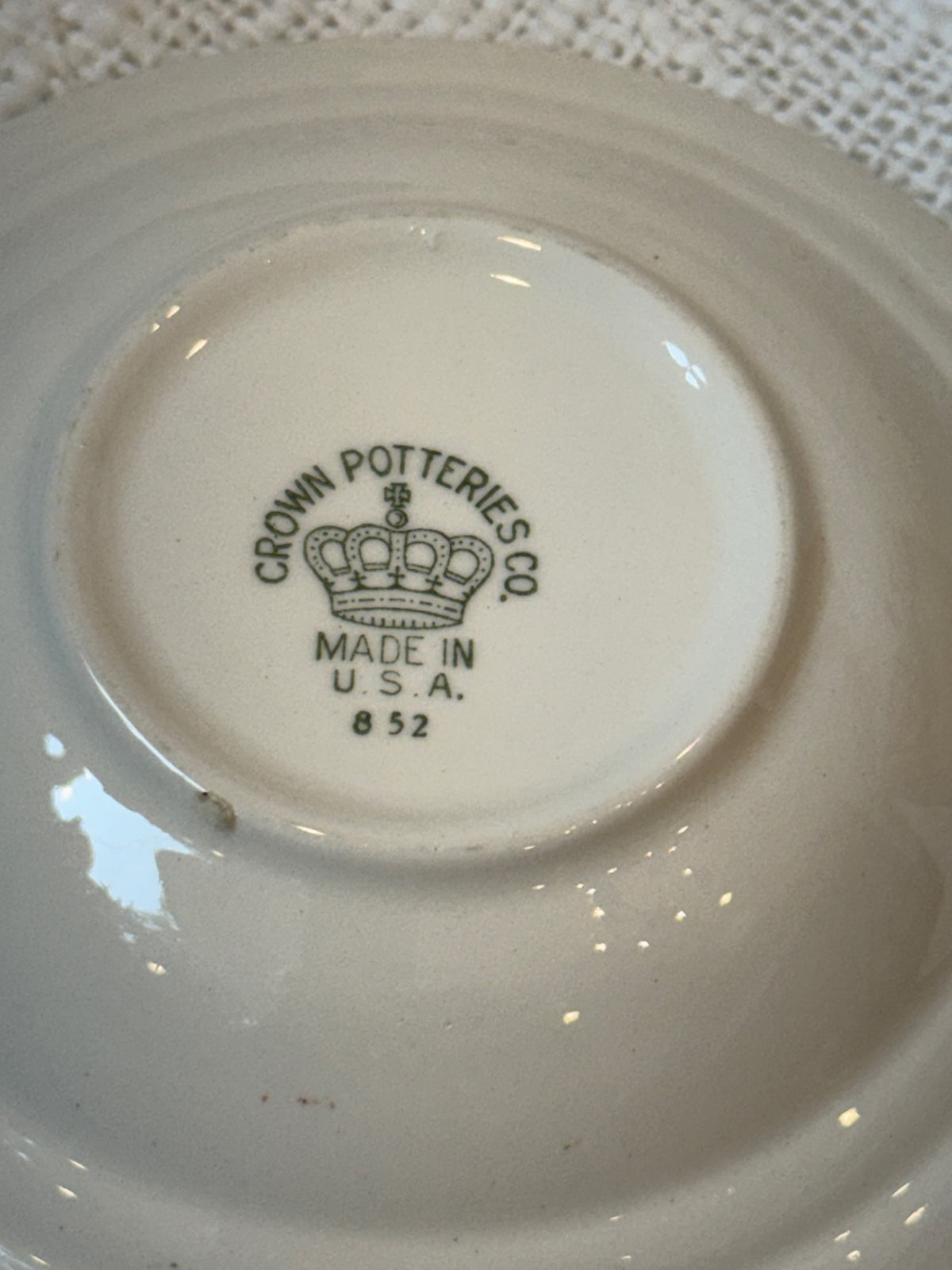 Crow potteries rose cup and saucer 
