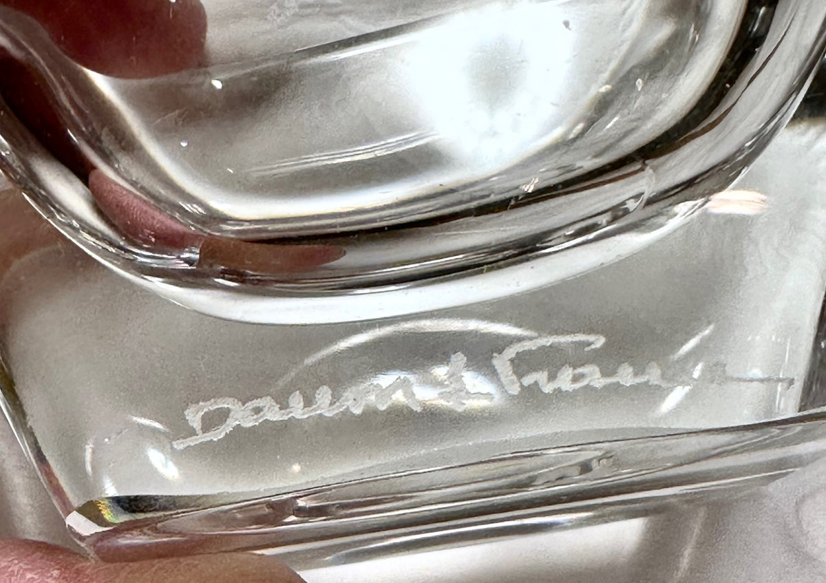 Mid-century modern salt cellar Daum France 