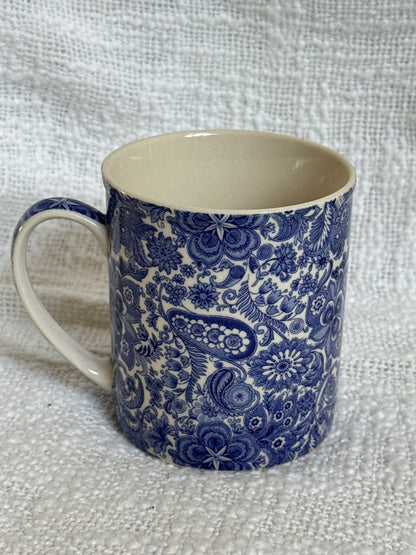 Harry & David blue paisley mug 
