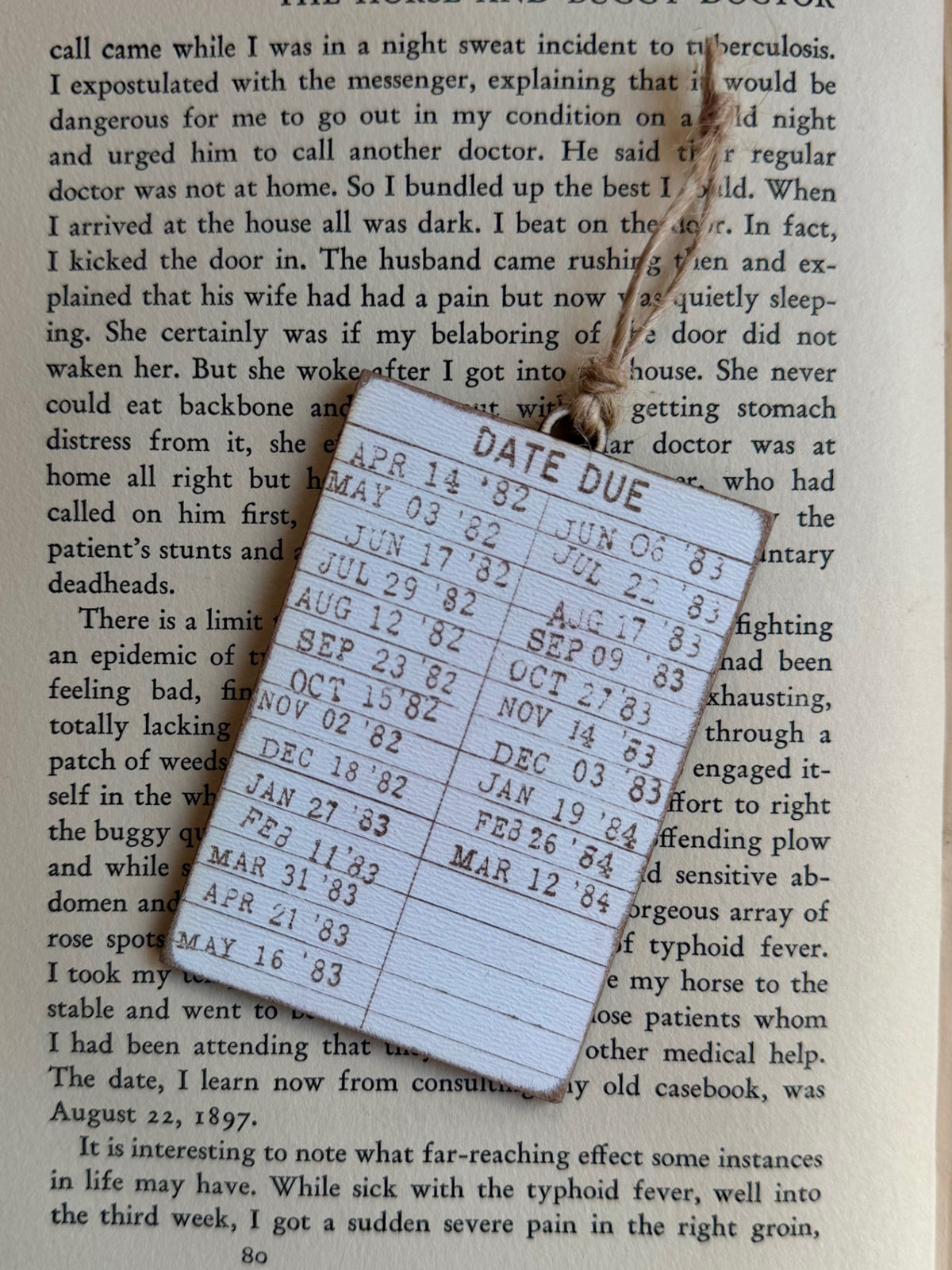 Library Card Ornament