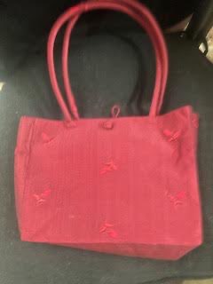 Red Satin Handbag 