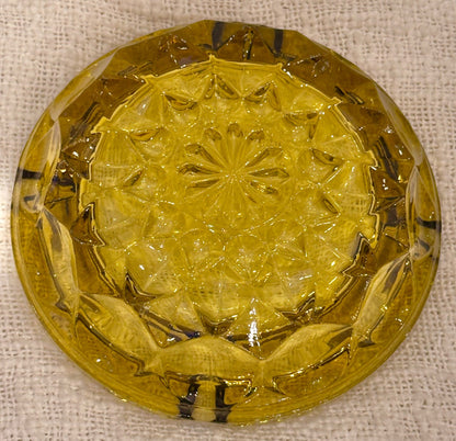 MCM Anchor Hocking Fairfield Amber glass ashtray