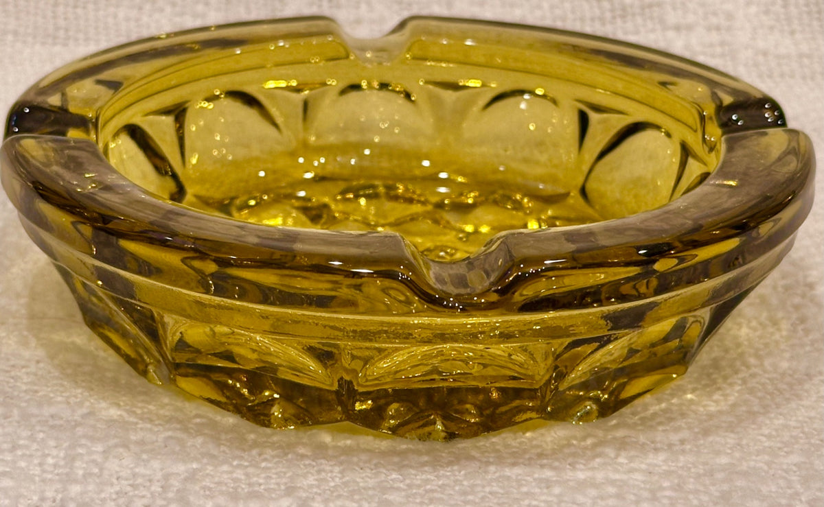 MCM Anchor Hocking Fairfield Amber glass ashtray