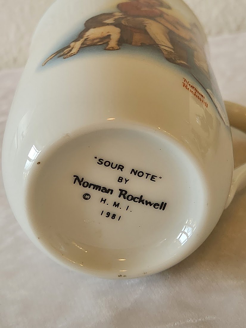 1981 Norman Rockwell "Sour Note" Mug