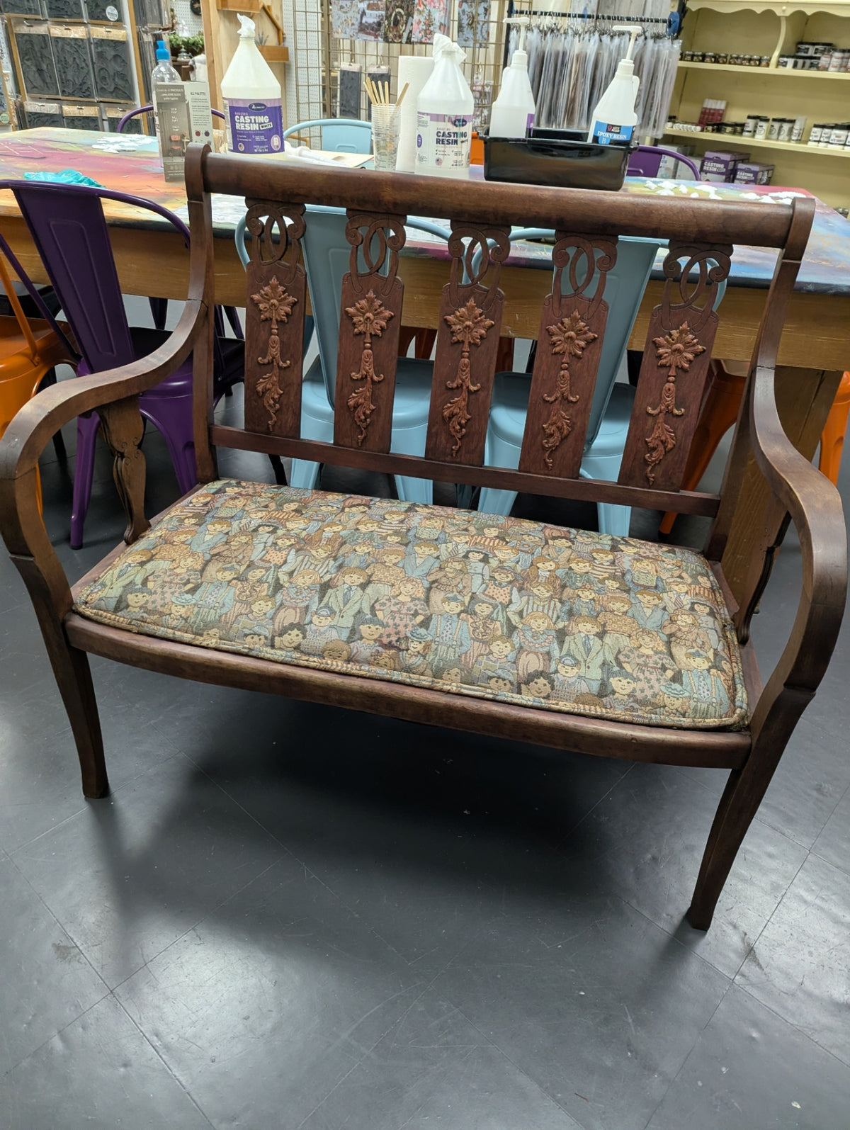 Vtg./antique Entry Bench 