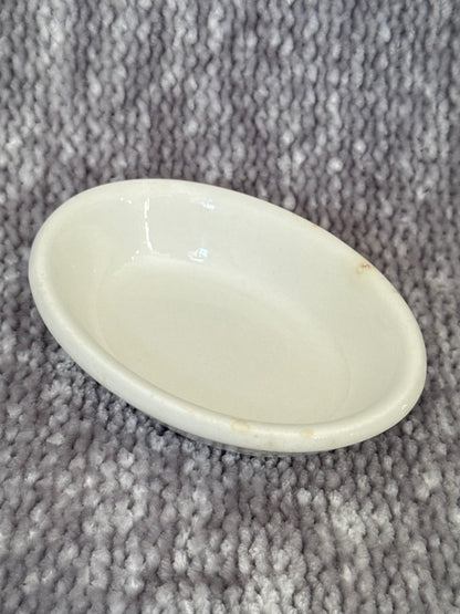 White ironstone restaurant ware oval dish 