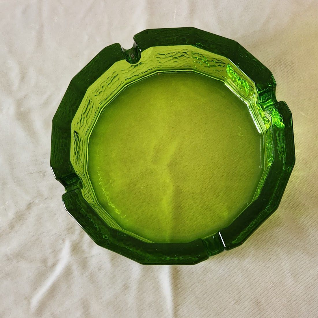 Midcentury Modern Blenko Green Ashtray