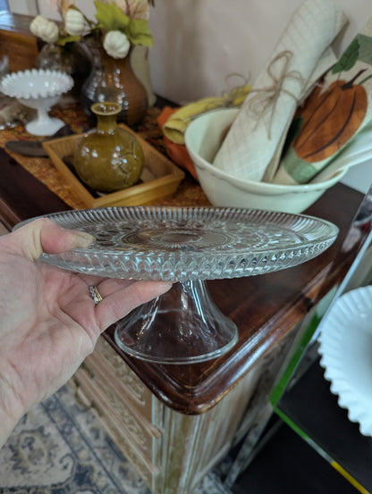 1050's Federal Glass Cake Plate