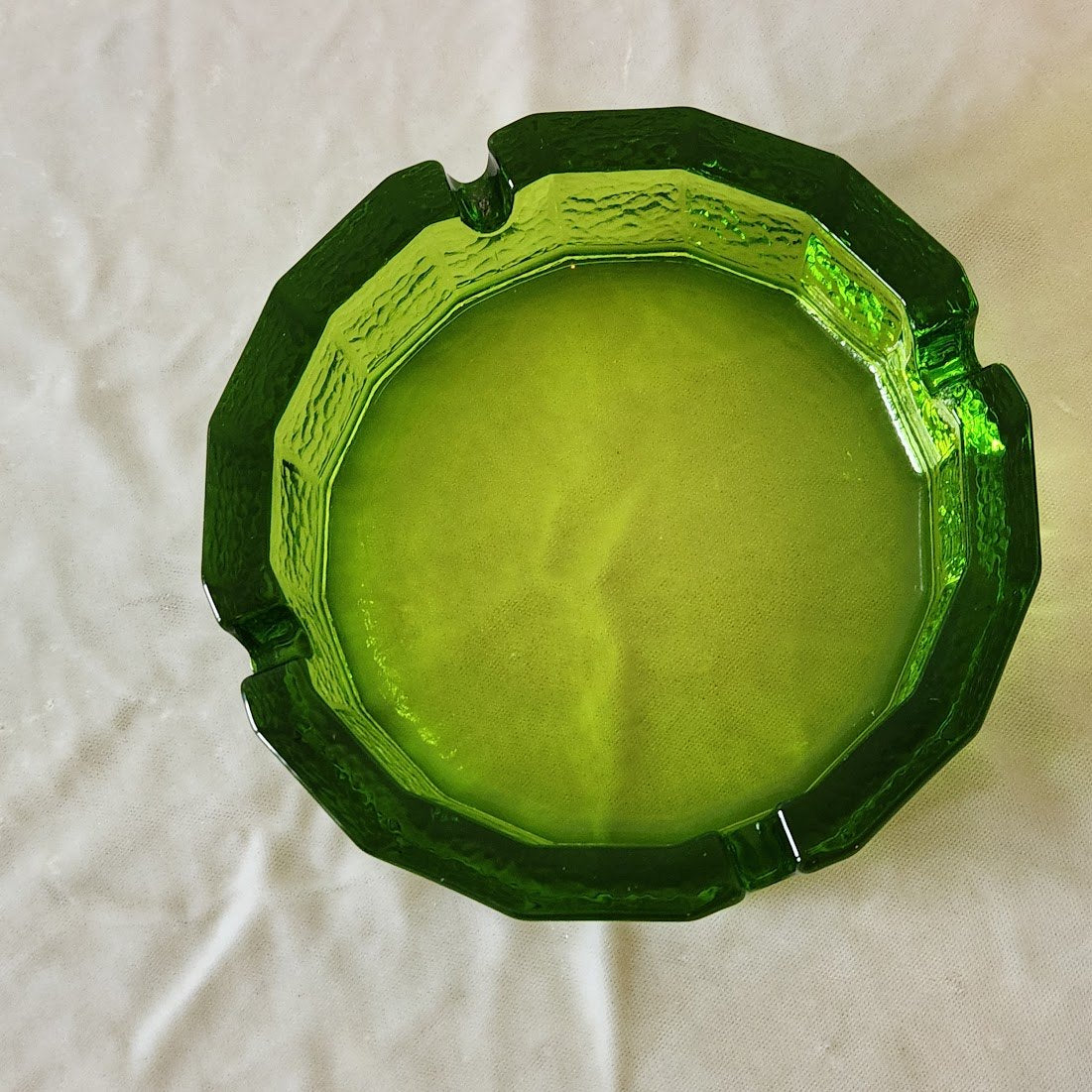 Midcentury Modern Blenko Green Ashtray