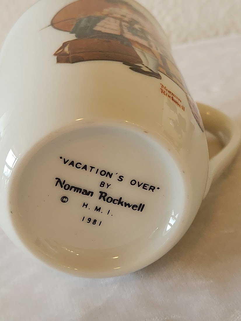 1981 Norman Rockwell "Vacation's Over" Mug
