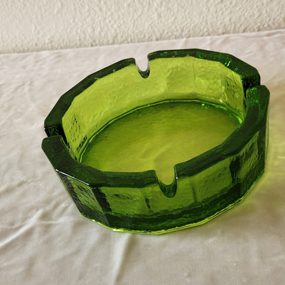 Midcentury Modern Blenko Green Ashtray