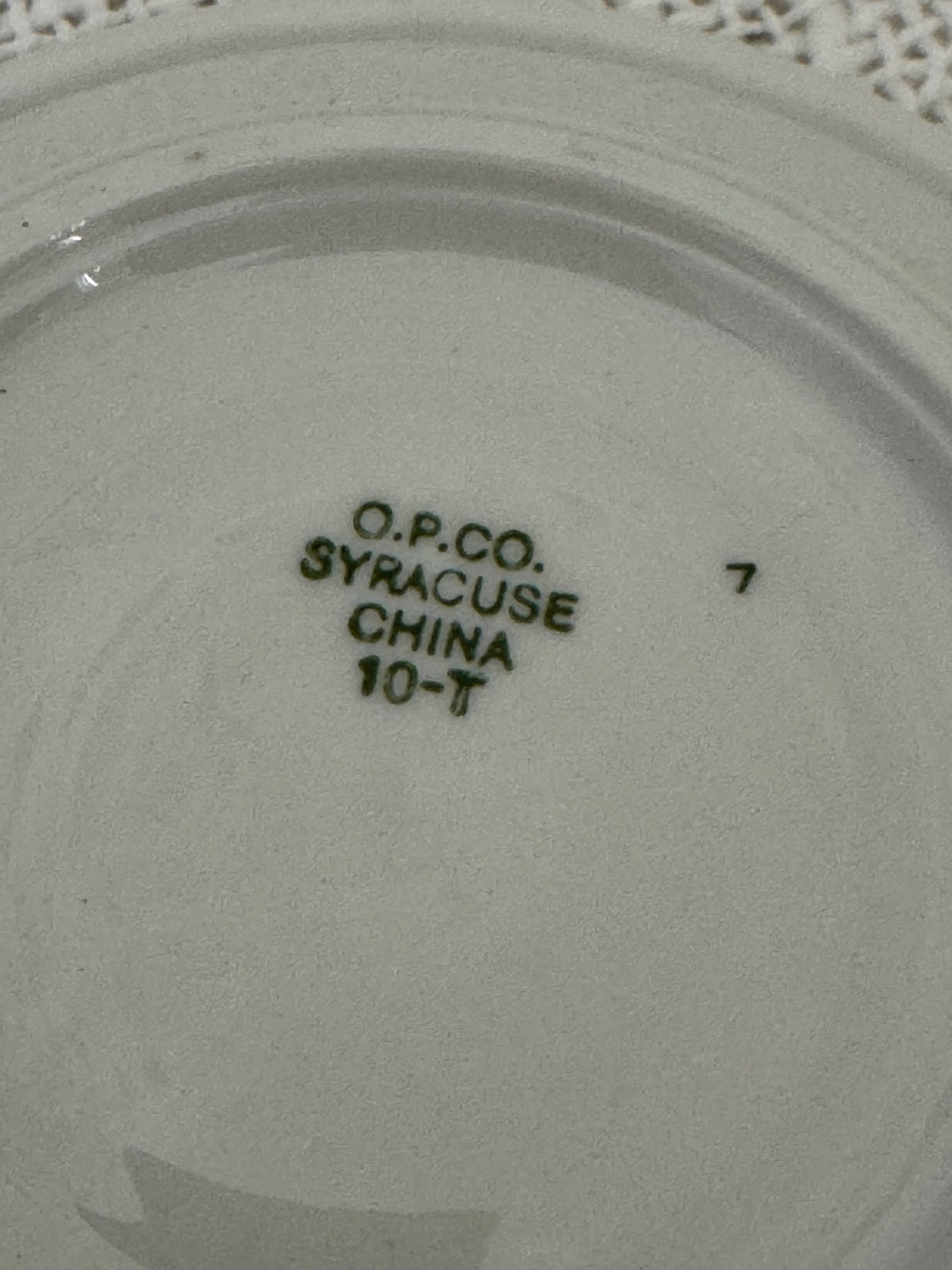 O.P. Co. Syracuse cup & saucer 