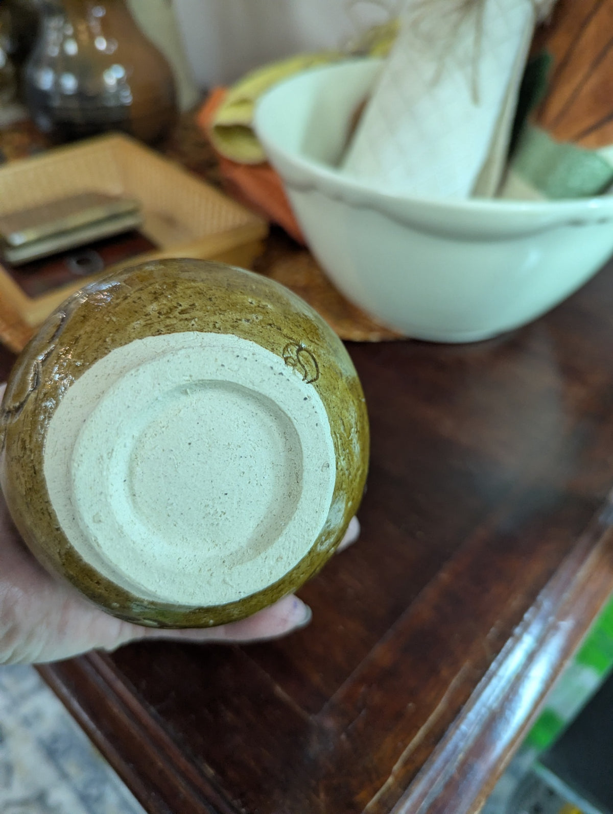 Vtg. Stone Ware Cute Vase