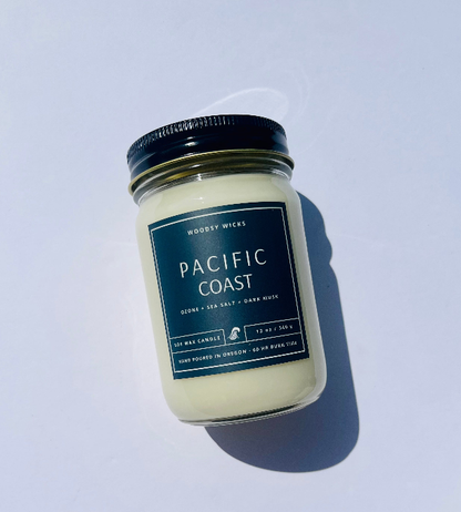 Pacific Coast Candle - Soy Wax - 12oz Oregon Washington Cali