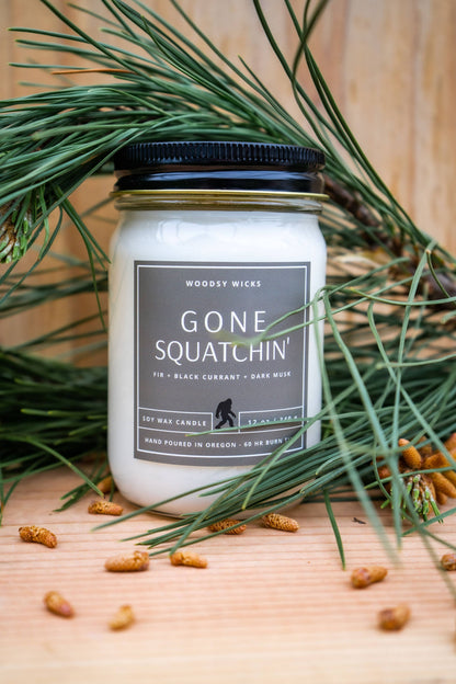 Bigfoot Gone Squatchin' Candle - Soy Wax - Sasquatch