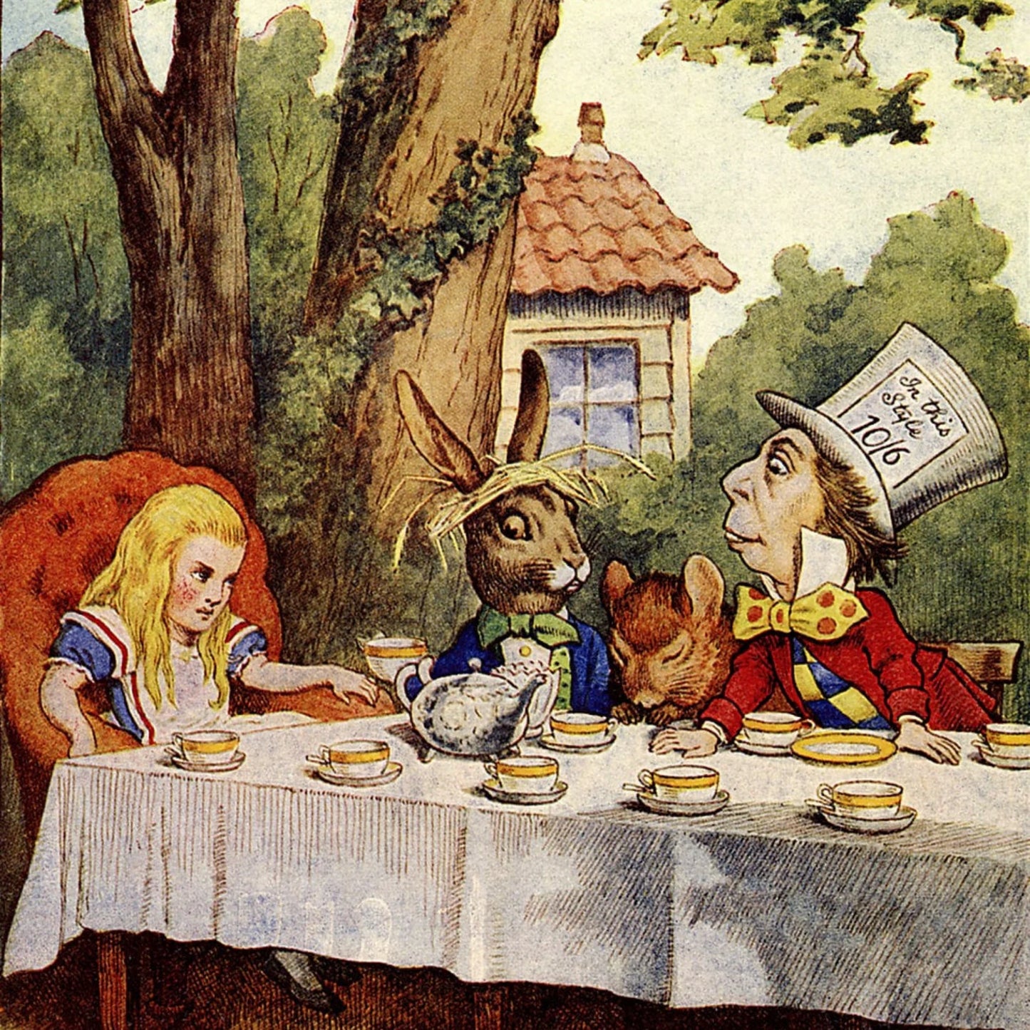 Alice in Wonderland - 23x33 Large A1 Size Decoupage Paper - Three Yellow Goats