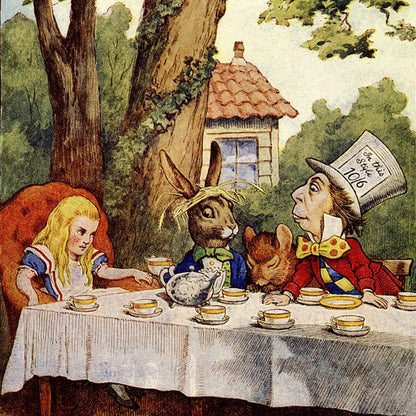 Alice in Wonderland - 23x33 Large A1 Size Decoupage Paper - Three Yellow Goats