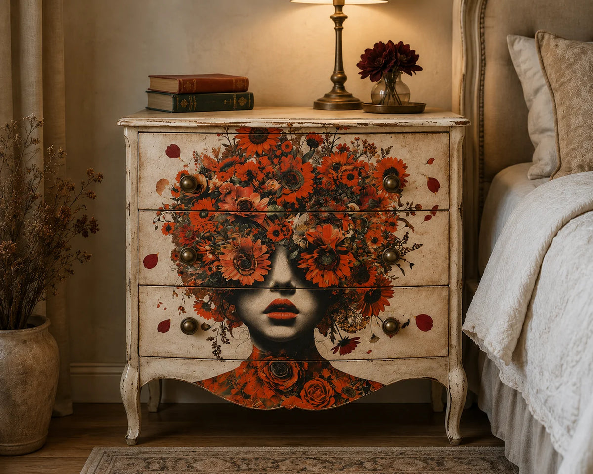 Orange Blossom - 23.4" x 33.1" A1 Size Decoupage Paper - Mint by Michelle