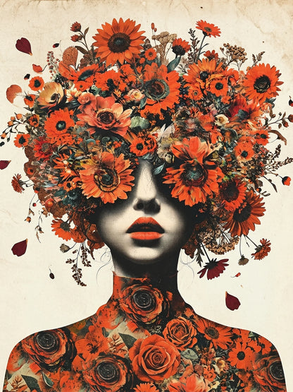 Orange Blossom - 23.4" x 33.1" A1 Size Decoupage Paper - Mint by Michelle