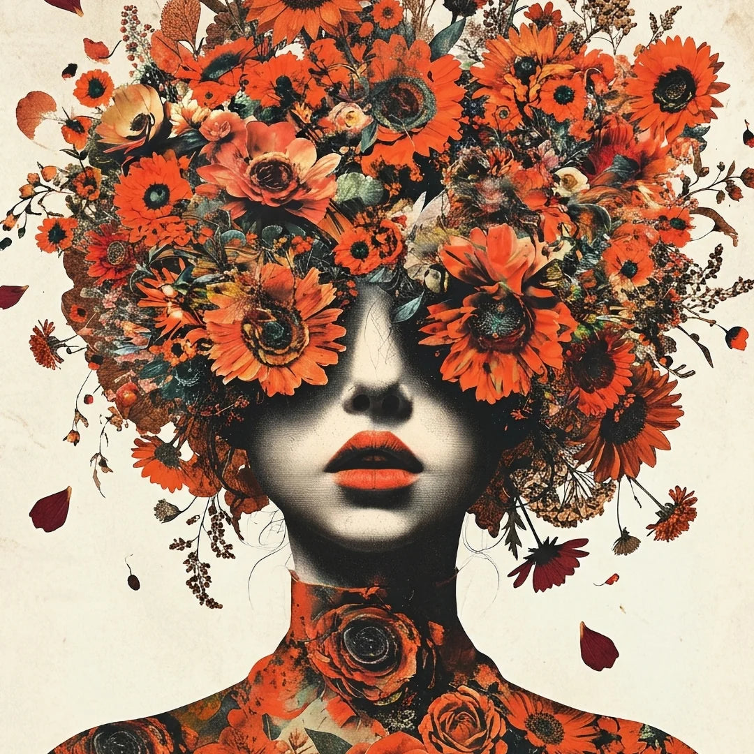 Orange Blossom - 23.4" x 33.1" A1 Size Decoupage Paper - Mint by Michelle