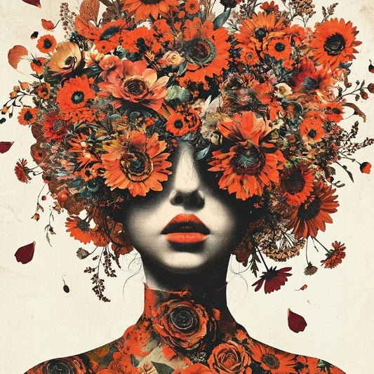 Orange Blossom - 11.7" x 16.5" A3 Size Decoupage Paper - Mint by Michelle