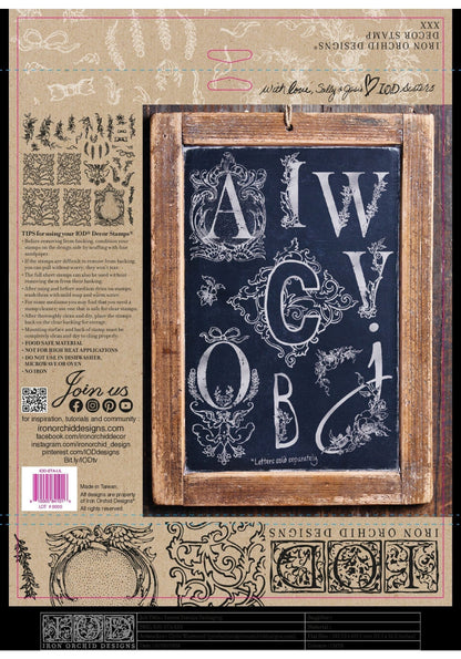 Alphabellies 12x12 IOD Stamp (1 sheet)