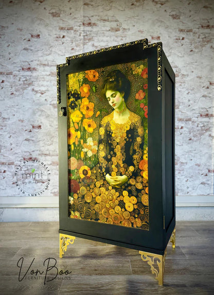 Bathed in Gold - 23.4" x 33.1" A1 Size Decoupage Paper - Mint by Michelle