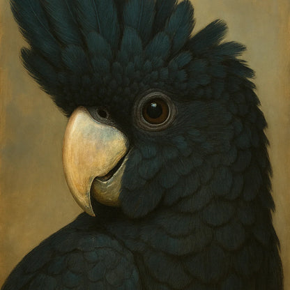 Black Cockatoo - 23.4" x 33.1" A1 Size Decoupage Paper - Mint by Michelle