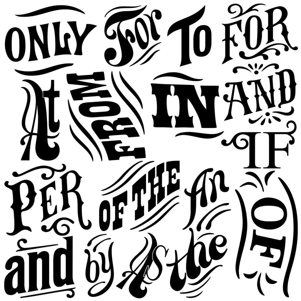 Locker61 Stamping Materials Block Type 12x12 IOD Stamp (1 sheet) *RETIRED*