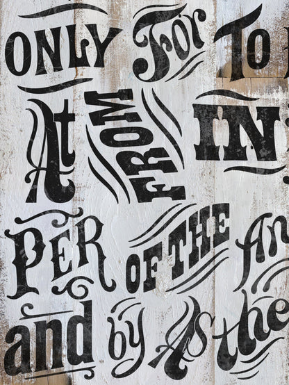 Locker61 Stamping Materials Block Type 12x12 IOD Stamp (1 sheet) *RETIRED*