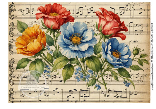 Blossom Melody Decoupage Rice Paper (DC5019)