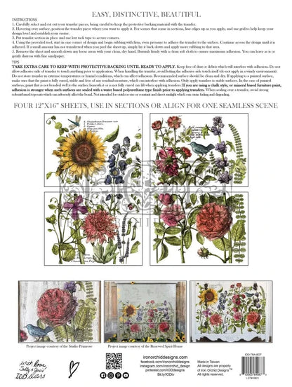 Botanist's Journal IOD Transfer 12x16 (4 Sheets)