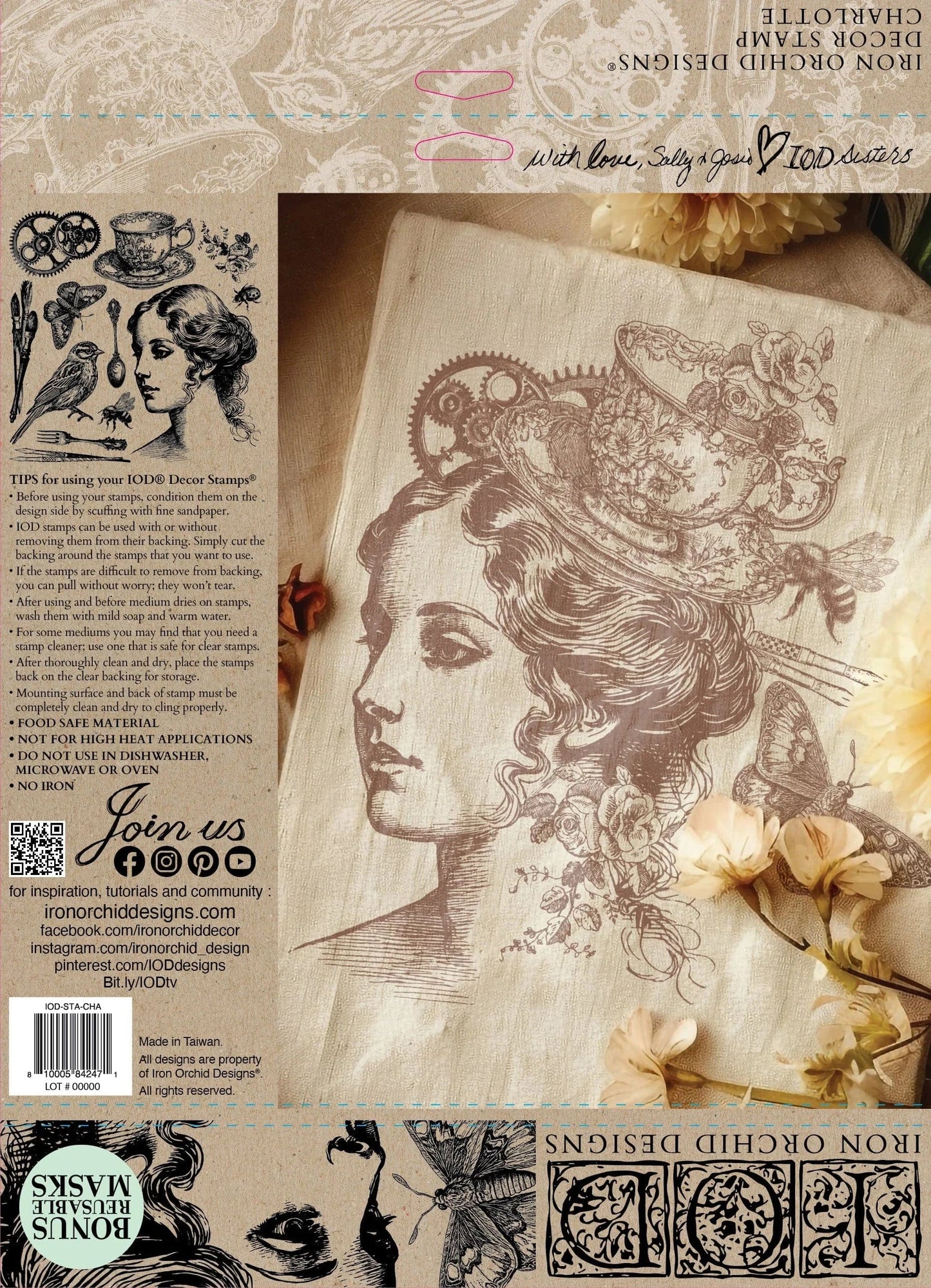 Charlotte 12x12 IOD Stamp (1 sheet)