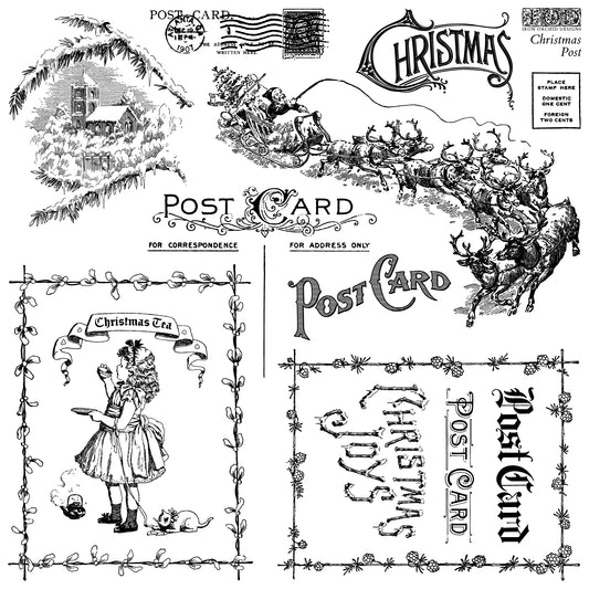 Christmas Post 12x12 IOD Stamp (1 sheet)