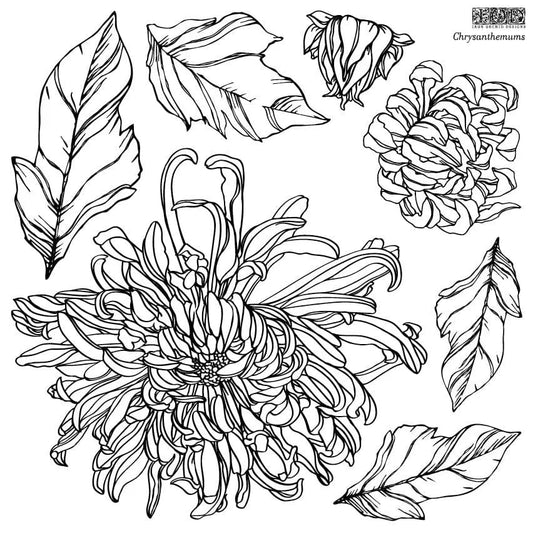 Chrysanthemum 12x12 IOD Stamp (2 Sheets)