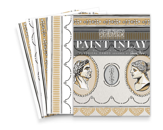 Classical Cameo IOD Paint Inlay designed by Annie Sloan 12"x 16" (8 sheets)