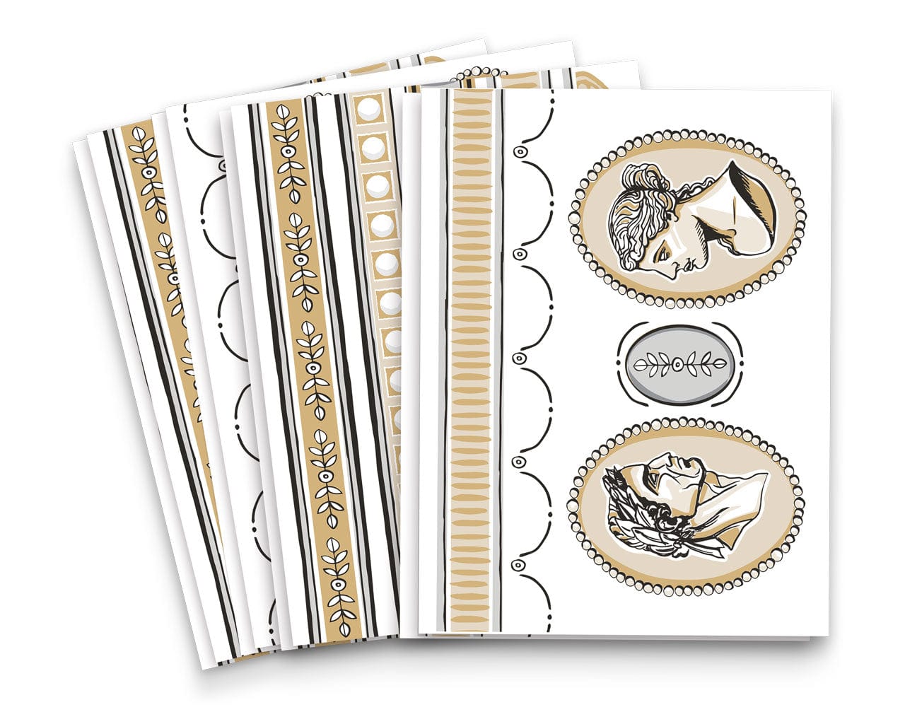 Classical Cameo IOD Paint Inlay designed by Annie Sloan 12"x 16" (8 sheets)